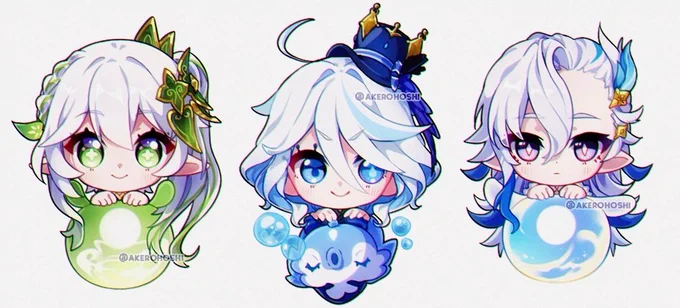 Pack of archons  for keychains!#GenshinImpact 