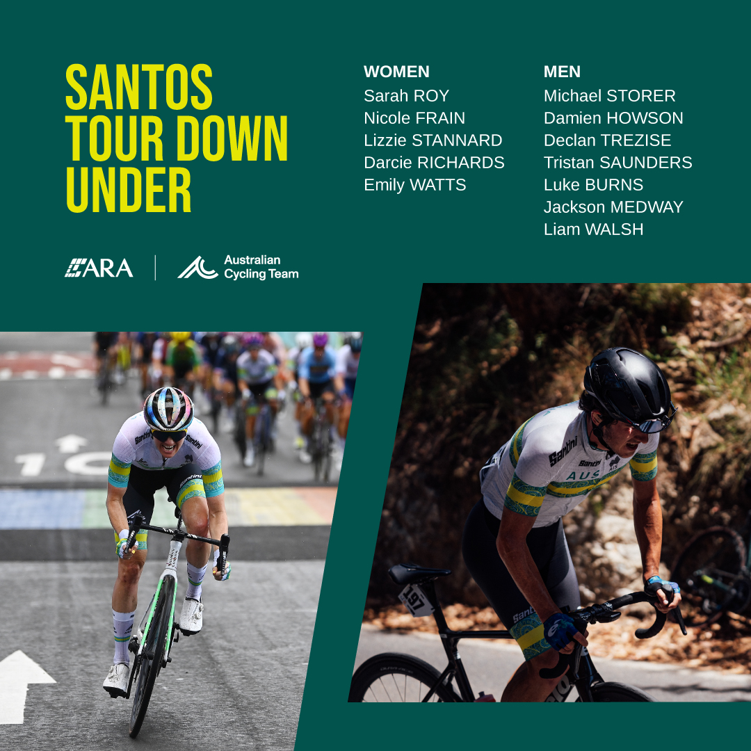 ARA Australian Cycling Team (@auscyclingteam) on Twitter photo Here we go <a href="/tourdownunder/">Santos Tour Down Under 🚴🚴♀️</a>! 🦘
The 🇦🇺 colours are back for another year in Radelaide on the UCI WorldTour stage 🤠
Our women get the TDU show on the road first tomorrow in Hahndorf.
#TourDownUnder <a href="/AusCycling/">AusCycling</a> Here we go <a href="/tourdownunder/">Santos Tour Down Under 🚴🚴♀️</a>! 🦘
The 🇦🇺 colours are back for another year in Radelaide on the UCI WorldTour stage 🤠
Our women get the TDU show on the road first tomorrow in Hahndorf.
#TourDownUnder <a href="/AusCycling/">AusCycling</a>