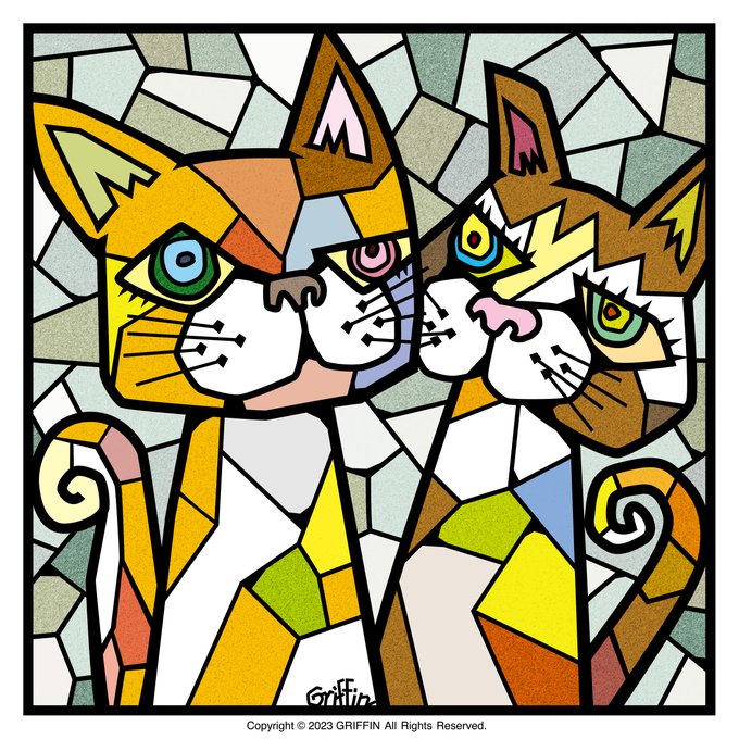 「#イラストレーションの日2024  猫絵で4枚。 じゃないのもあるけど(;'д`」|タケシ／Takeshiのイラスト