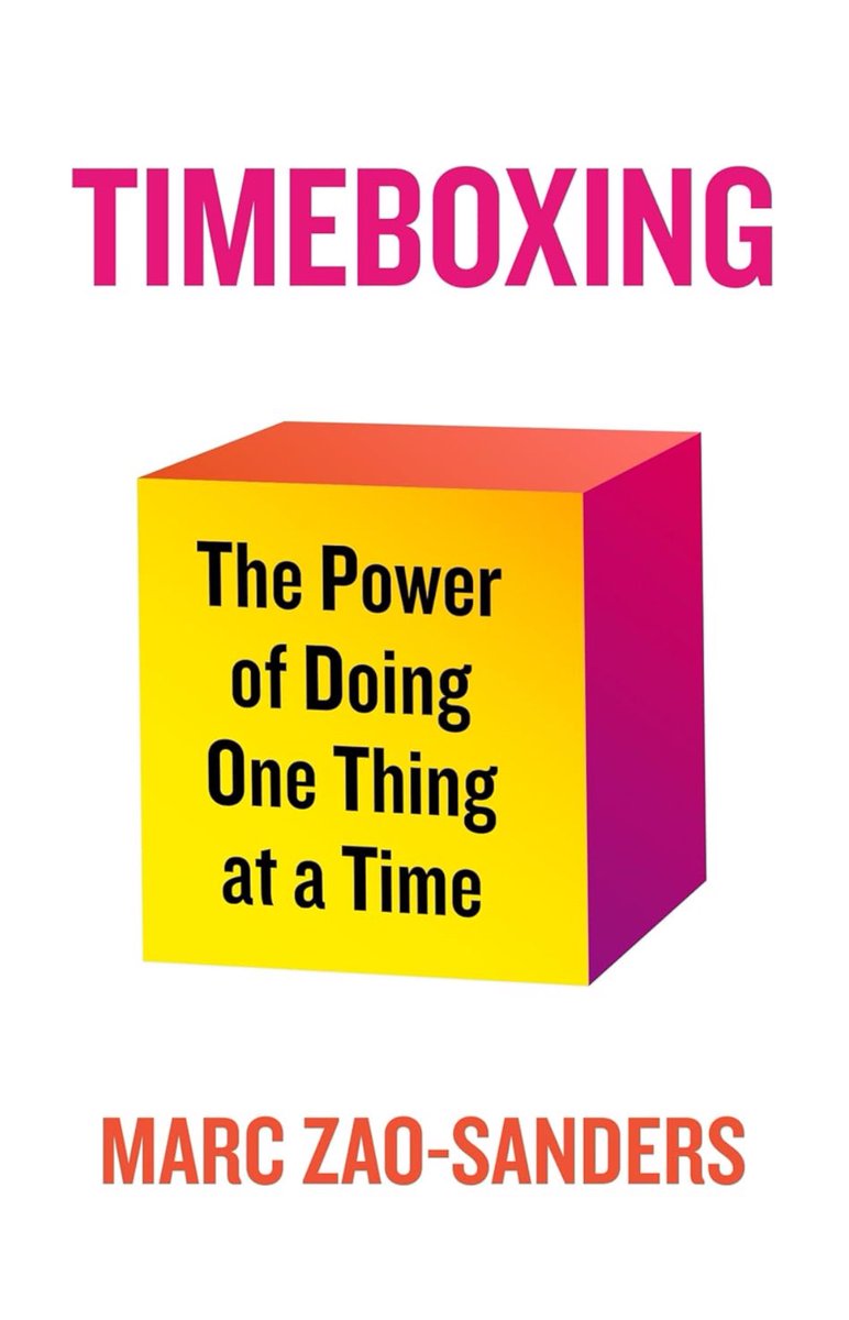 Timeboxing by <a href="/MarcZaoSanders/">Marc Zao-Sanders</a> is the ultimate guide on how to reorganise your life and actually MAKE THINGS HAPPEN.
A must read for anyone looking to improve their personal productivity. Which is, well, pretty much all of us 👇 linktr.ee/marczaosanders