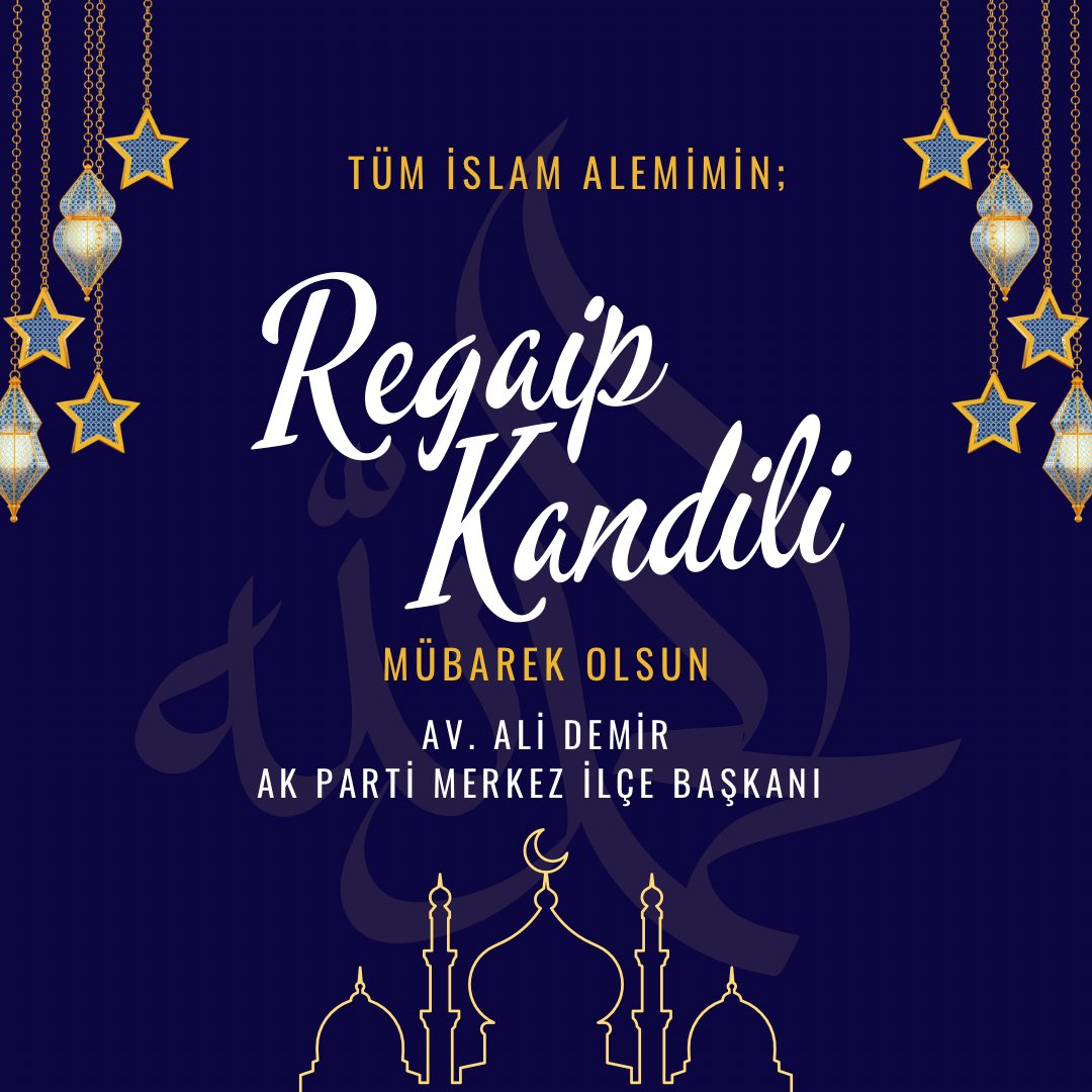 Mübarek üç ayların müjdecisi Regaip Kandili’nin milletimiz ve tüm İslam âlemi için barış ve huzur getirmesini temenni ederiz.