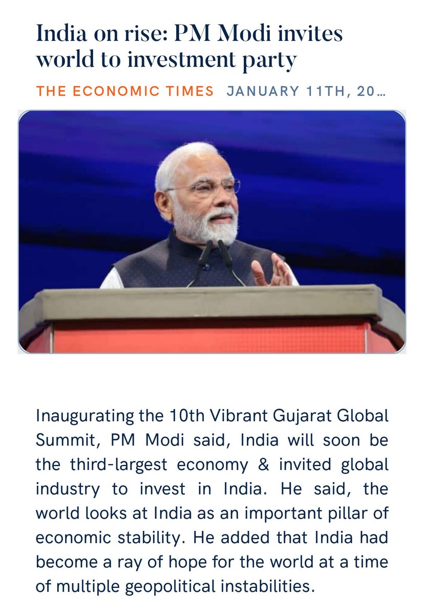 NNongpok's tweet photo. India on rise: PM Modi invites world to investment party
https://t.co/PCONB8KqBo via NaMo App
#BJP on the Rise https://t.co/J34G39P8fR
