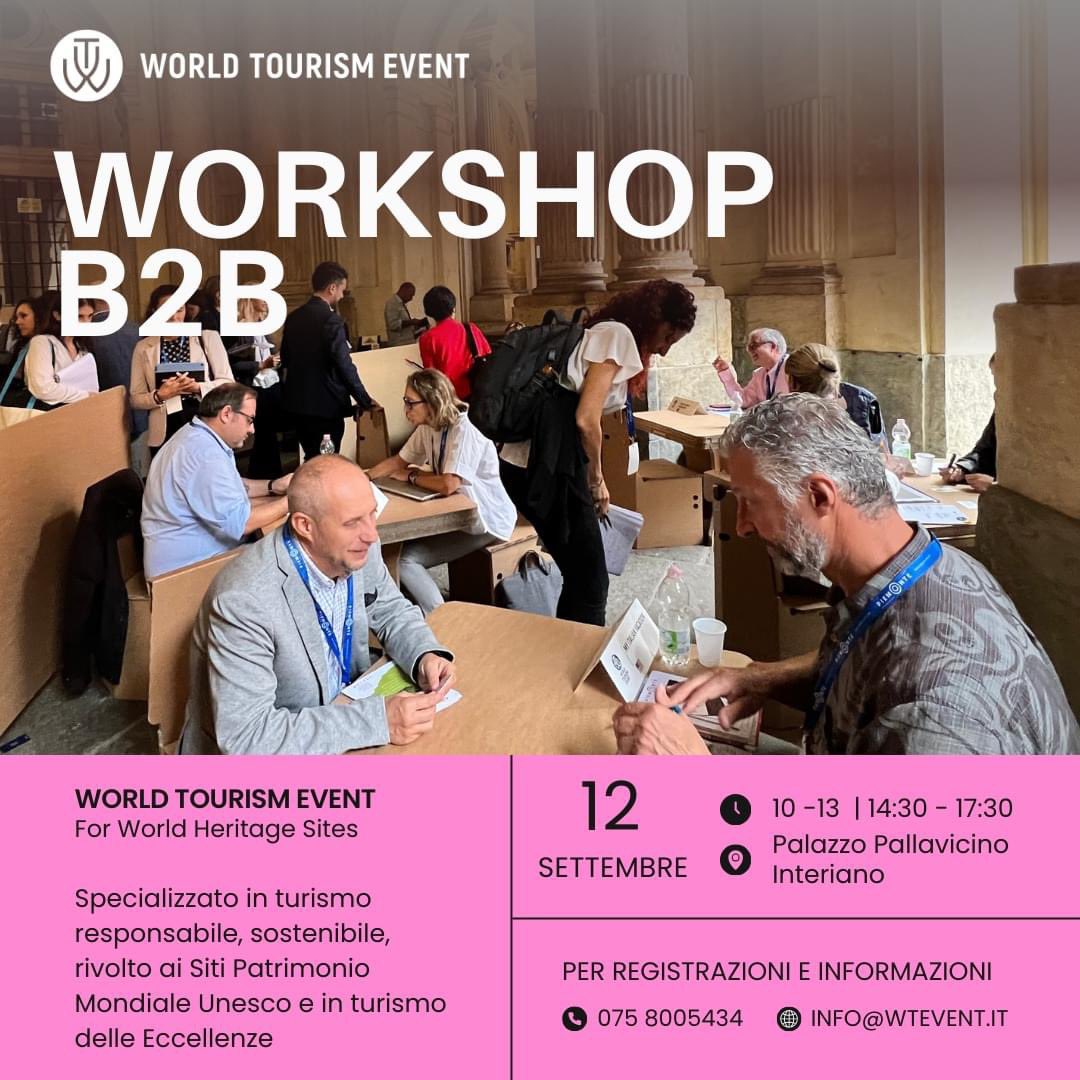 wtu_event's tweet photo. 𝐖𝐨𝐫𝐤𝐬𝐡𝐨𝐩 𝐛𝟐𝐛 𝐖𝐨𝐫𝐥𝐝 𝐓𝐨𝐮𝐫𝐢𝐬𝐦 𝐄𝐯𝐞𝐧𝐭 𝟐𝟎𝟐𝟒
𝐆𝐢𝐨𝐯𝐞𝐝𝐢̀ 𝟏𝟐 𝐬𝐞𝐭𝐭𝐞𝐦𝐛𝐫𝐞 | 𝐂𝐨𝐦𝐞 𝐩𝐚𝐫𝐭𝐞𝐜𝐢𝐩𝐚𝐫𝐞

Newsletter a cura del WTe --> https://t.co/taggJEy5DC

 #wte24 #WTEVENT #unesco #worldheritage #liguria #genova  #WORKSHOP https://t.co/phDS9SYhjy