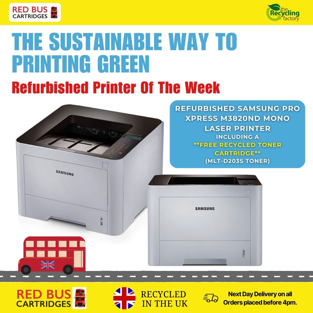 RedBusCartridge's tweet photo. The Sustainable way to Printing Green!π
Check out our Refurbished SAMSUNG Printer on the Red Bus Cartridges website to buy now!π€©
πClick Here https://t.co/JtgKoWcidt
#redbus #redbuscartridges #inkcartridges #refurbishedprinters #sustainability #recycling #Printeroftheweek https://t.co/lw1v0IrgMw