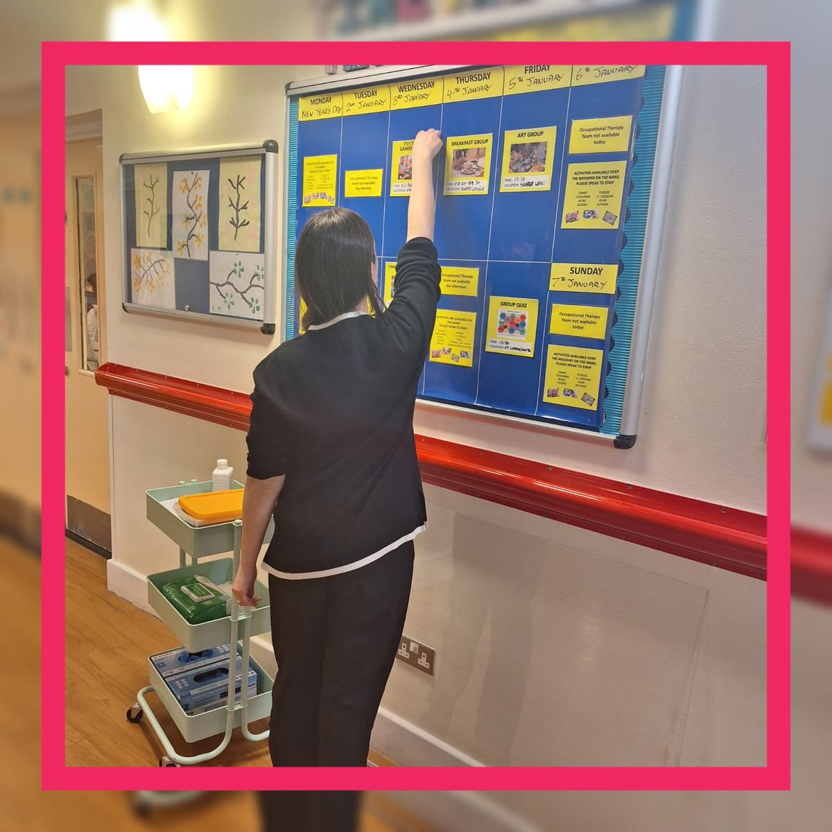 Welcome back from maternity leave to our lovely OT assistant Sarah! You have been missed but are quickly getting back in to the swing on things on Fountains Court! 😊