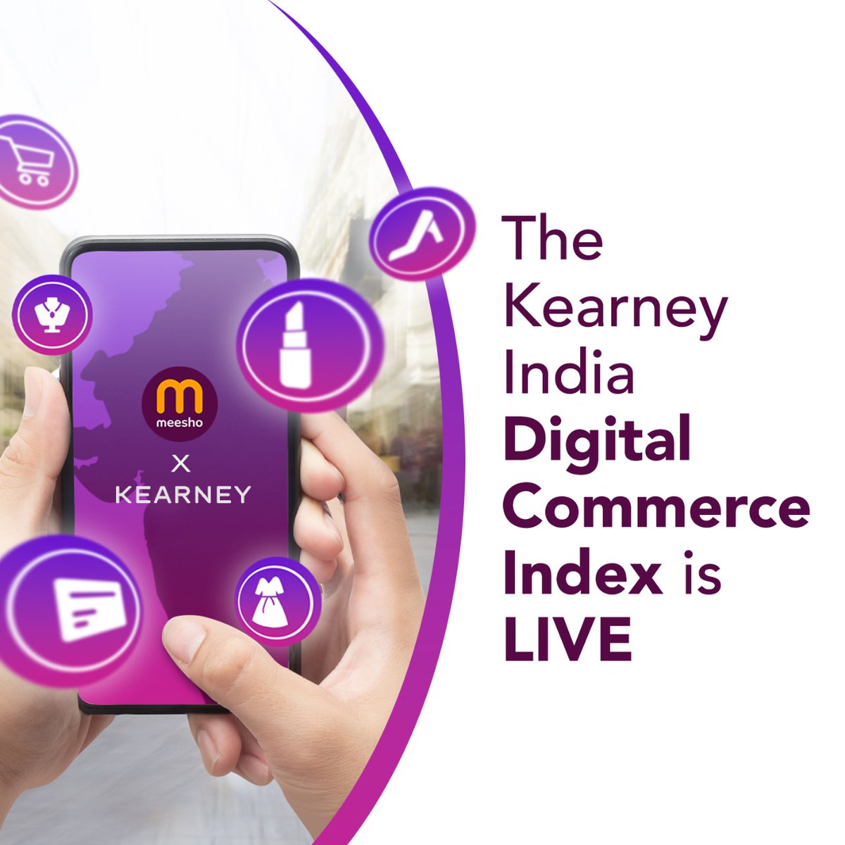 Meesho_Official's tweet photo. The Kearney Digital Commerce Index, in collaboration with Meesho, is now live🚀

This data-backed assessment covering 100 major Indian cities reveals new customer segments and emerging geographies driving the future of online commerce.

Read the full report here: https://t.co/fRcGUmpFEO