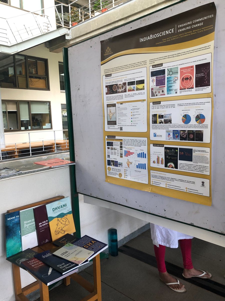 Exciting day at the #annualtalksncbs2024 poster session! 

Swing by Poster 9 and come say hello to the @IndiaBioscience team. We'd love to connect with you! 👋😊

@NCBS_Bangalore