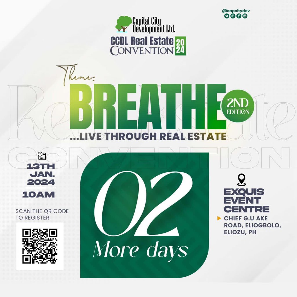 capcitydev's tweet image. Counting down to CCDL Real Estate Convention 2024: Just 2 days to go!