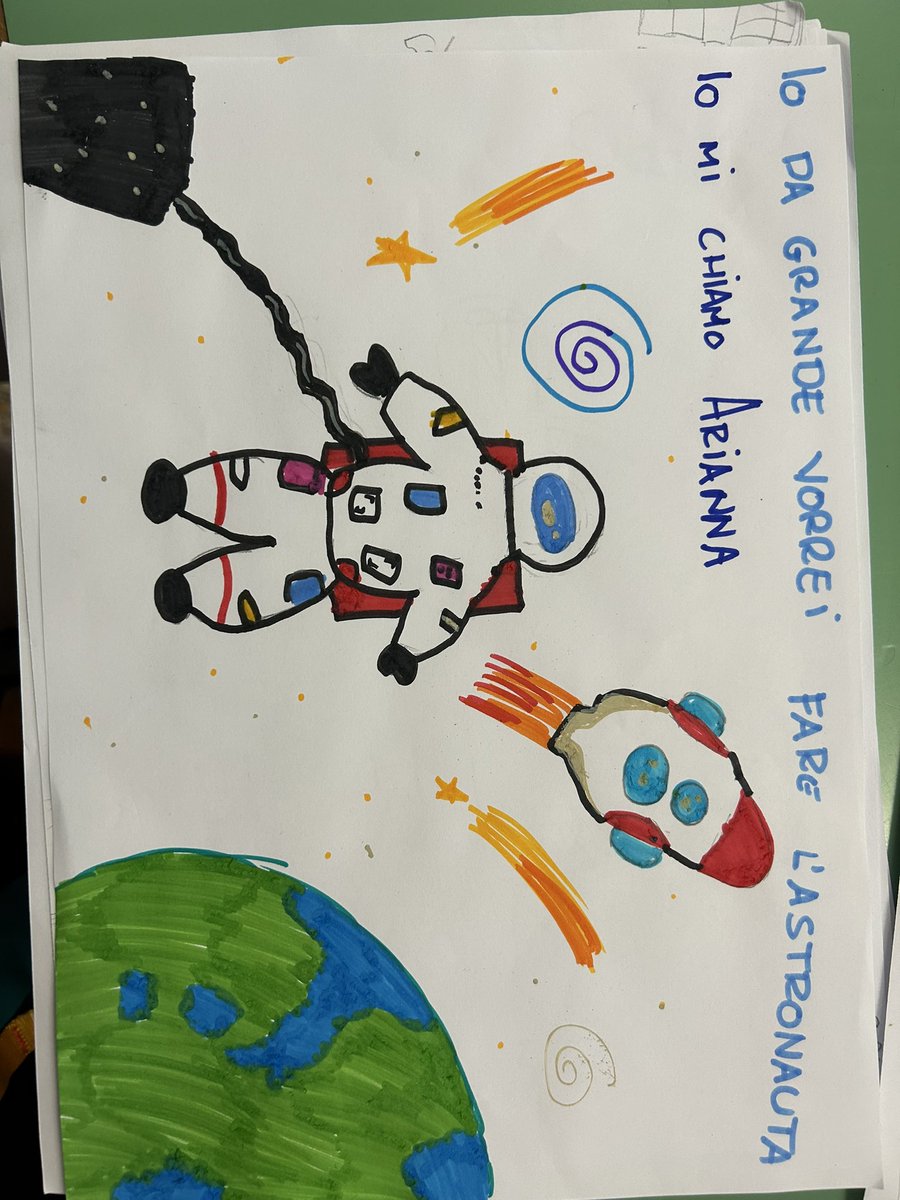 ourgiantleap's tweet image. Io da grande vorrei fare l'astronauta'
(When I grow up I want to be an astronaut)

A highlight of last year #2023 was definitely the #workshops our #PADAWANS team coordinated in schools around Europe 📚