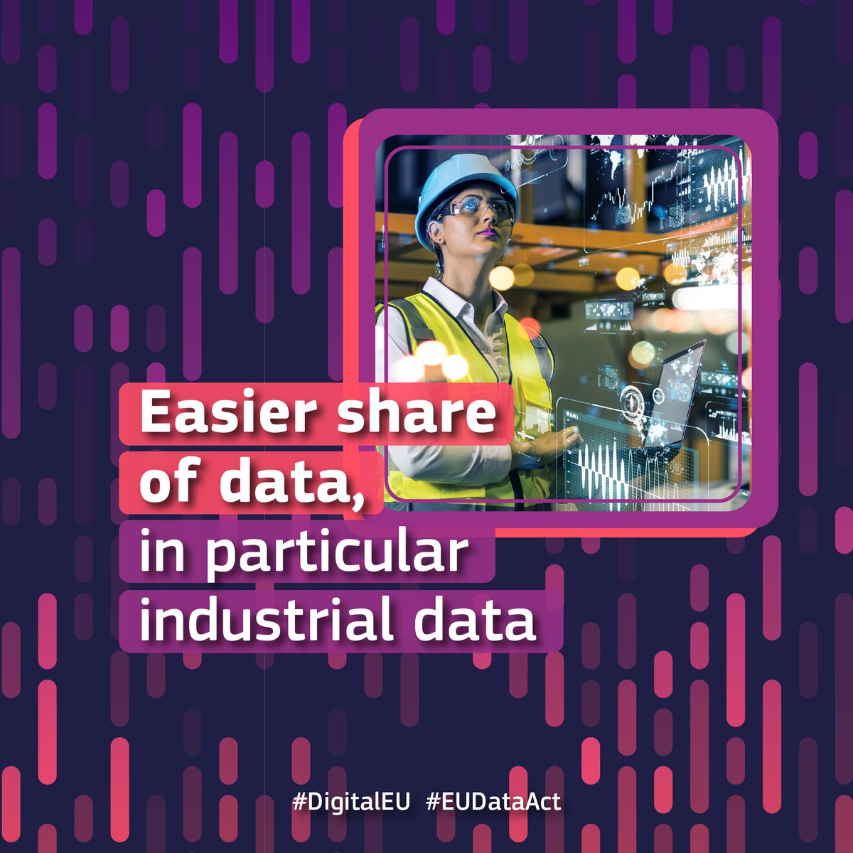 DigitalEU's tweet photo. More data.
More value.
More digital.

💫 And one step closer to a successful 2030 #DigitalDecade 💫.

Today, the #EUDataAct enters into force putting in the spotlight a fair and innovative #data economy everywhere in the EU.

Learn more on the 🇪🇺 Data Act 👇