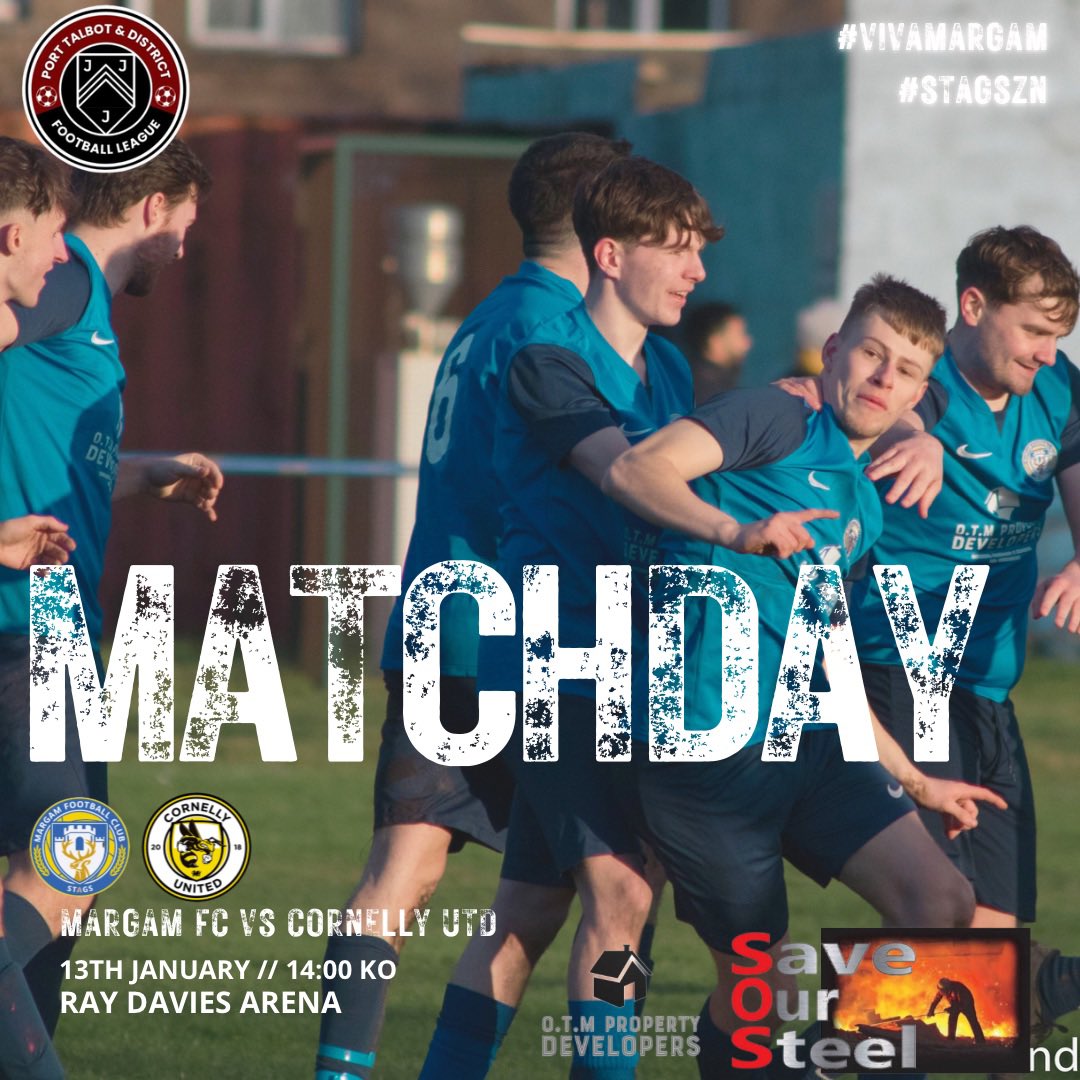 FcMargam's tweet photo. Another big game this weekend as @Cornelly_United visit the Ray Davies.

After starting the year with a very convincing 3 points last week, we’ll be looking to make it 2/2 for the new year &amp; open a gap at the top of the table.

All support is welcome!

#VIVAMARGAM #STAGSZN 🦌 https://t.co/fRgY3yAwuL