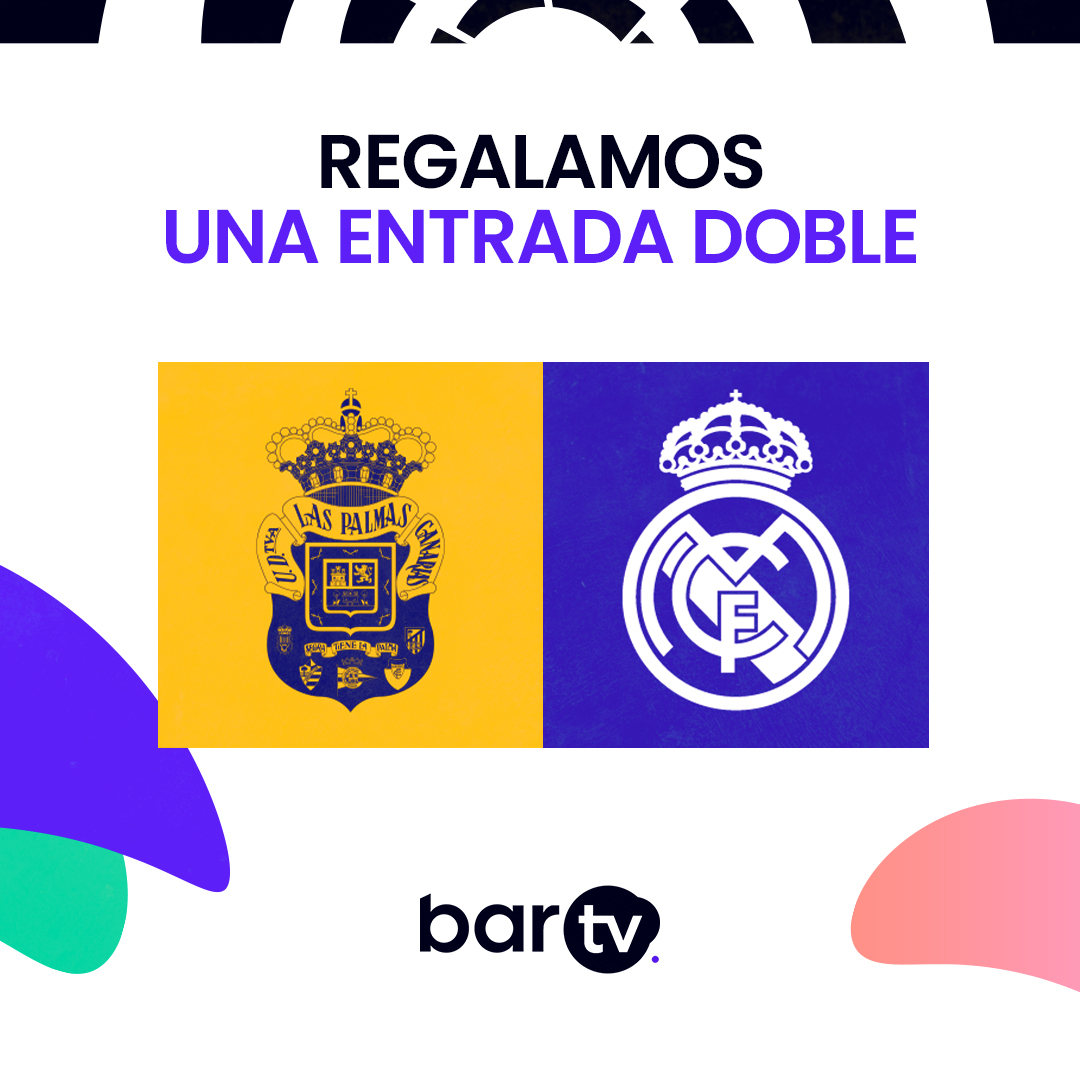 bar_tv's tweet photo. 🎁 𝗥𝗘𝗚𝗔𝗟𝗢 🎁 

🚨 ¿Quieres ganar una entrada doble para el @UDLP_Oficial 🆚 @realmadrid? 

❤️ Sigue a @bar_tv
🔁 Haz RT

🏅 Dos ganadores

#⃣ #TodoPasaEnTuBar https://t.co/fogsZzC1sC