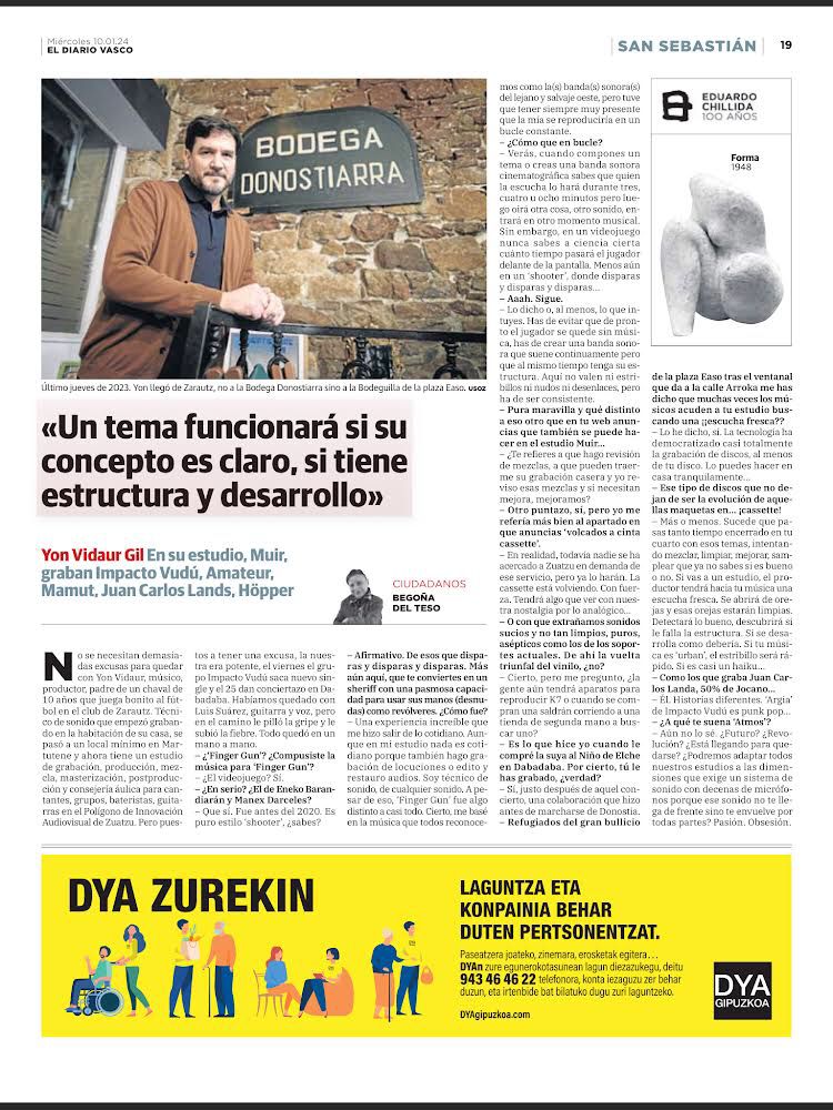 Mil gracias a @begonadelteso por la entrevista que publicó el <a href="/diariovasco/">El Diario Vasco</a> ayer. Fue la excusa perfecta para conocerla y para tomar algo en La Bodeguilla. Y bueno, para poder hablar un poco de "mi libro" :-)
#Donostia #BegoñaDelTeso #DiarioVasco #YonVidaur #MuirEstudio #autobombo