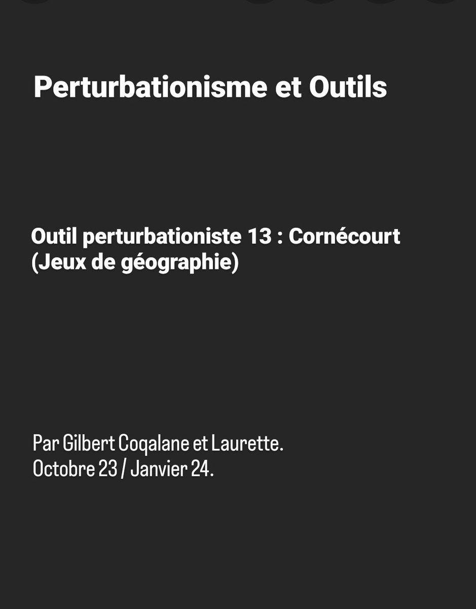 Prochainement : Publication d'un nouvel outil perturbationiste / Cornécourt (Jeux de Géographie) 
Sur cdrao.fr
