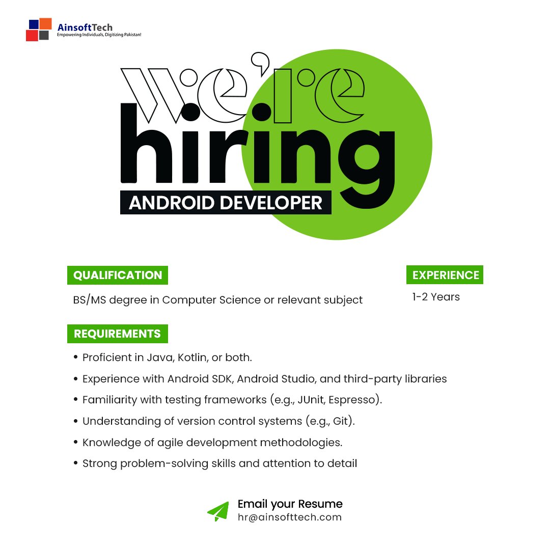Job opportunities:
we are #hiring #androiddevelopers
#RegaipKandili #DAZN #Kinki