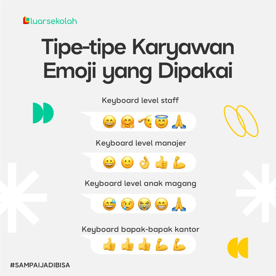 luarsekolah's tweet photo. Kita mah level umbi-umbian alias staff😆 https://t.co/969b5tJsAV