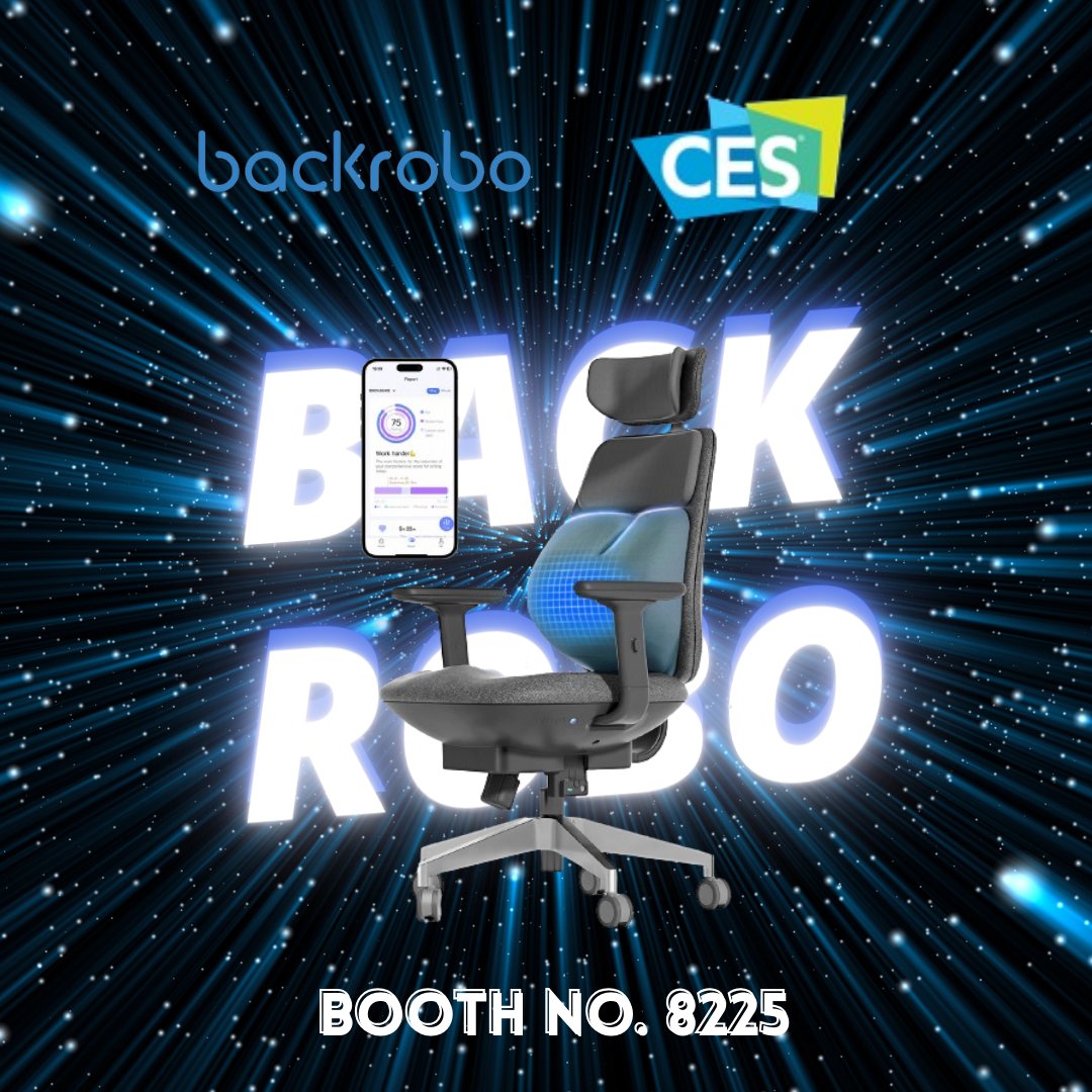 Backrobosmart's tweet photo. This is new level of comfort and smarts you've never experienced before - it's an innovative, unprecedented AI chair! 

Need a guide? Contact Service1@backrobo.com

We'll be waiting for you at CES booth 8225 to try it out!

#backrobo #airsmartchair #CES2024 #ai #aichair #LasVegas https://t.co/Pm8rC3gQWj