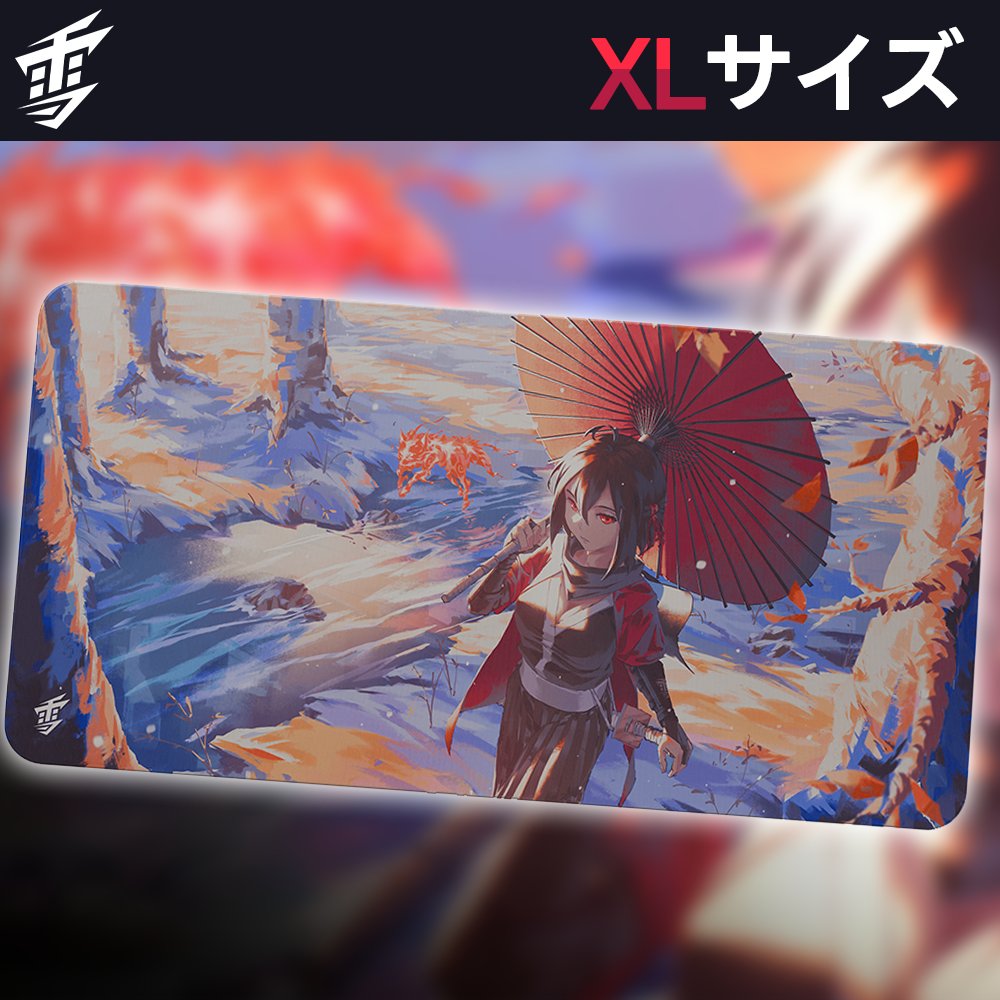 Yuki Aim Glass Mousepad Kitsune Large YukiAim Glass Mousepad