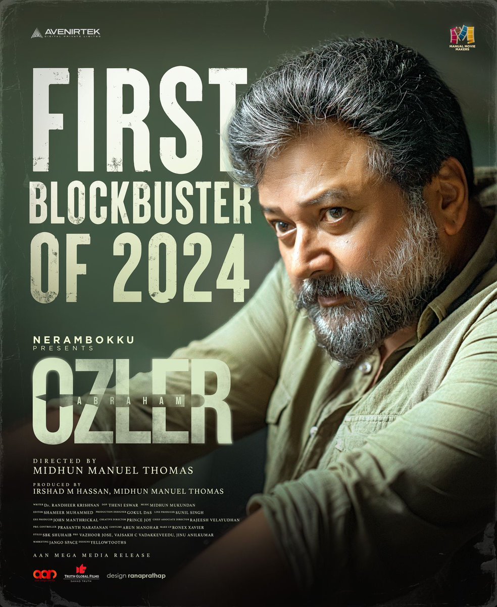 First Blockbuster Of 2024 🥳

#AbrahamOzler #Jayaram #MidhunManuelThomas #ThrillerMovie #AbrahamOzlerTrailer #AbrahamOzlerMovie #abrahamozler #OzlerisComing #Jayaram #MidhunManuelThomas #ArjunAshokan #AnaswaraRajan #SenthilKrishna #AryaSalim #Jagadish #Saikumar