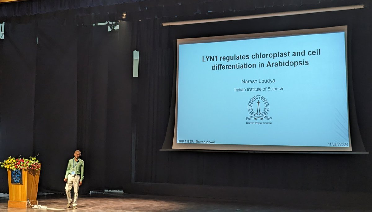 <a href="/sdatta7925/">souravdatta</a> Prof. Naresh Loudya <a href="/LoudyaNaresh/">Naresh Loudya</a> talked about how LYN1 regulates chloroplast and cell differentiation in Arabidopsis.

#ISPP2024 #EMBOplantBio
