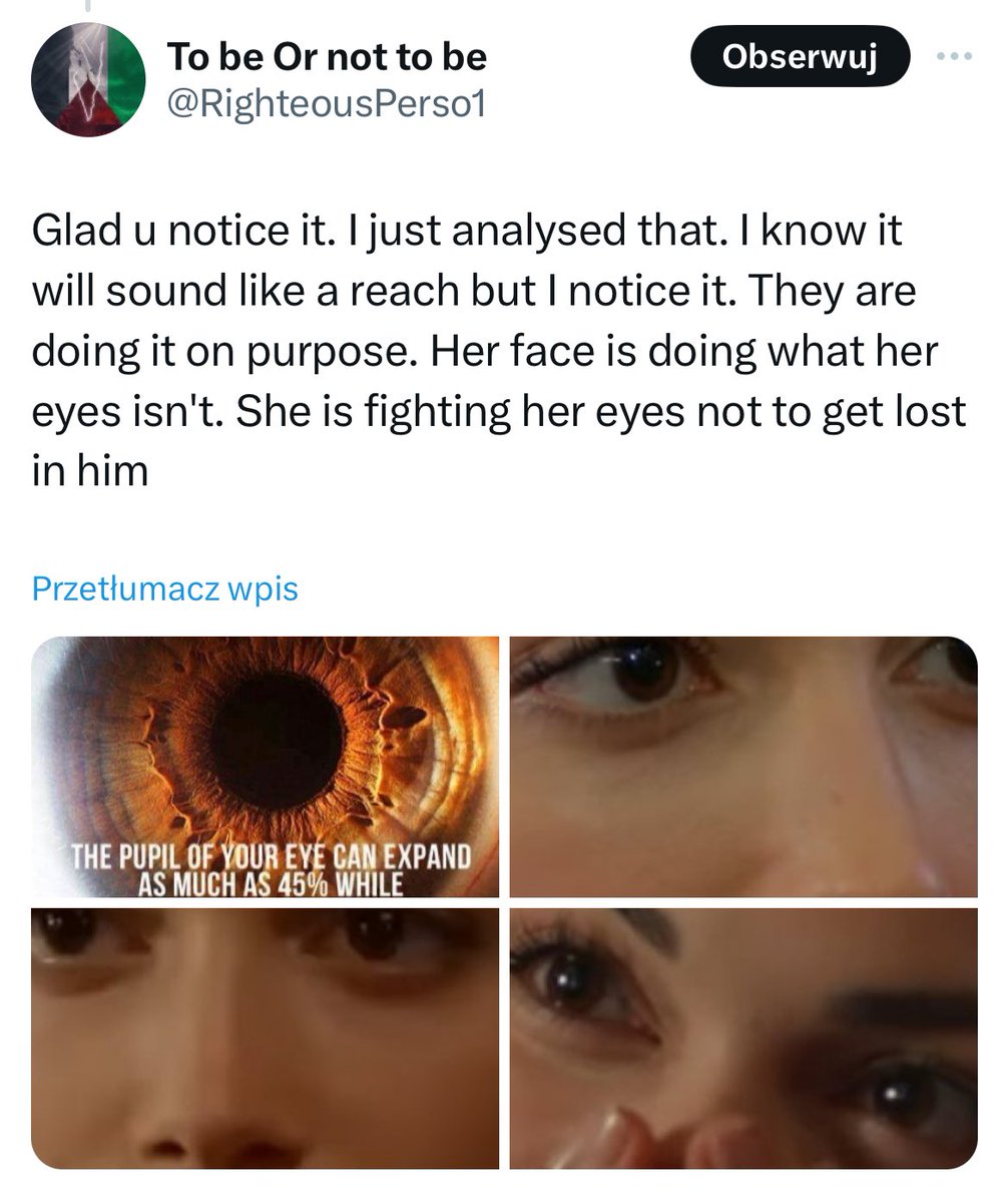This one right here is the real psycho..she literally analyzed Feraye’s eyes - more specifically her pupils when she spoke with Jafar…I mean I can understand everything even sick obsession but this is too much..

Sorry..😳