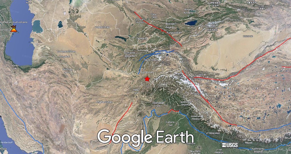 #Afghanistan🇦🇫: A strong #earthquake of magnitude Mww=6.4, was registered at 44KM SSW of #Jurm, wilaya of #Badakhshan. Depth: 206,6KM. More info:on.doi.gov/3RVvqaN Did you feel this earthquake?, Tell us! #EQVT,#زلزله,#заминҷунбӣ,#жер_титирөө,#Землетрясение,#sismo,#terremoto.