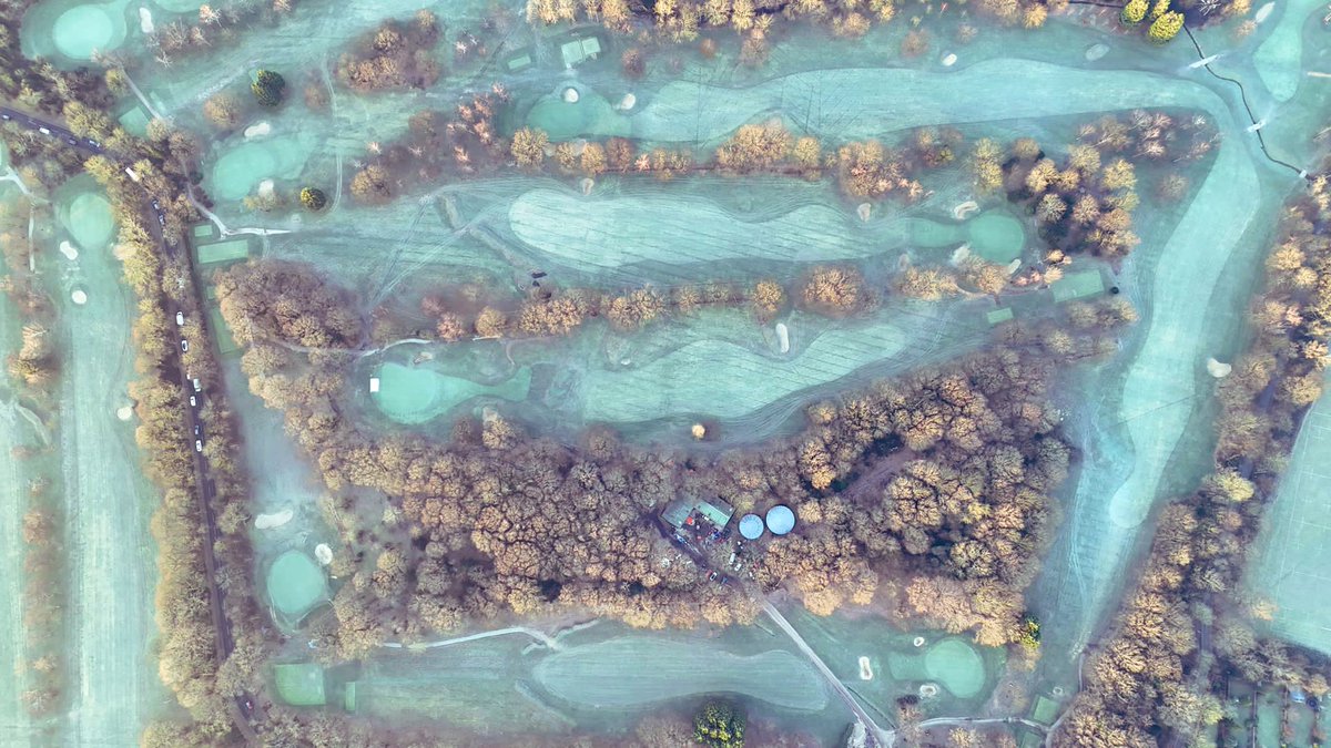 Some excellent flyover pics <a href="/LangleyParkGC/">Langley Park GC</a> from this morning using one of our greenkeepers drone. A great way to see and plan improvements on cut lines for this coming season. It also puts into perspective how important a woodland management program is and just how bloody good we