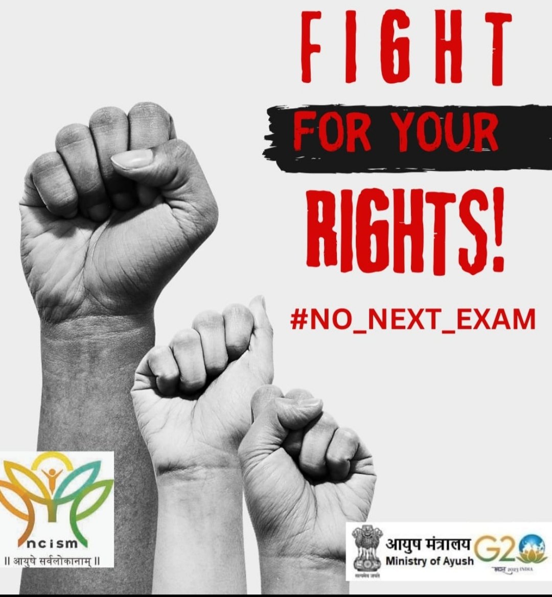 Akhilesh734's tweet photo. You can cancel #NEXT_EXAM for MBBS students, so why not for BAMS, BUMS, BHMS students?

#NO_NEXT_EXAM_FOR_AYUSH
@moayush @MOHFW_INDIA @ncismindia @AshwiniVaishnaw
#NewRulesNewBatch
#Nonextfor19batch
@narendramodi
@myogiadityanath 
@rashtrapatibhvn https://t.co/LIYwovAIhh