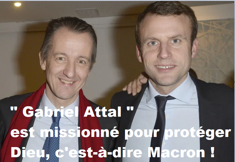 Christophe Barbier Flagorneur, courtisan et encenseur. Ce charmant personnage, attaché à la cour du roi #Macron et maintenant au service du prince #Attal offre un champ inépuisable de réparties drôles dont la dernière atteint des sommets ⤵️
- Gabriel Attal, le bras armé de #Dieu