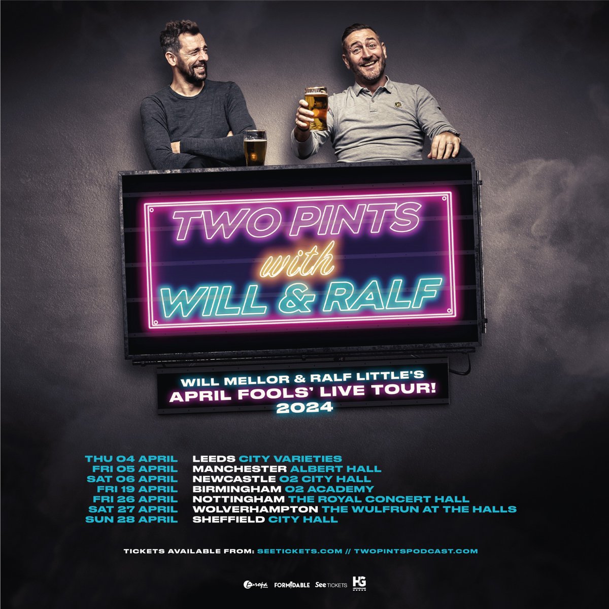 🚨 NEW SHOW! 🚨 People of LEEDS - we are excited to announce an exclusive tour warm up show at City Varieties Theatre, Thursday 4th April. Join us then to kick off the April Fools tour in style! Tickets on-sale 10am tomorrow twopintspodcast.com 🍻 @Mellor76 & @RalfLittle