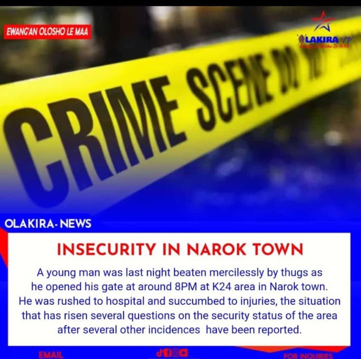 lemo_254's tweet photo. What a sad morning in narok town 
We want the county commissioner transferred 
@KindikiKithure
@ledamalekina
@ItsMutai
@NPSOfficial_KE
@citizentvkenya https://t.co/lgRWgaVpml