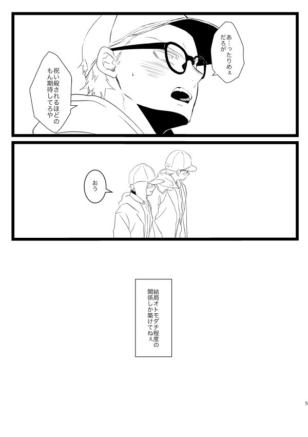 1/11とどろきさんおたおめ会での同人誌交換のために描いた新刊サンプルですw
「1.11」A5/P20/R18/無配
とどろきさんおたおめ!!!! 