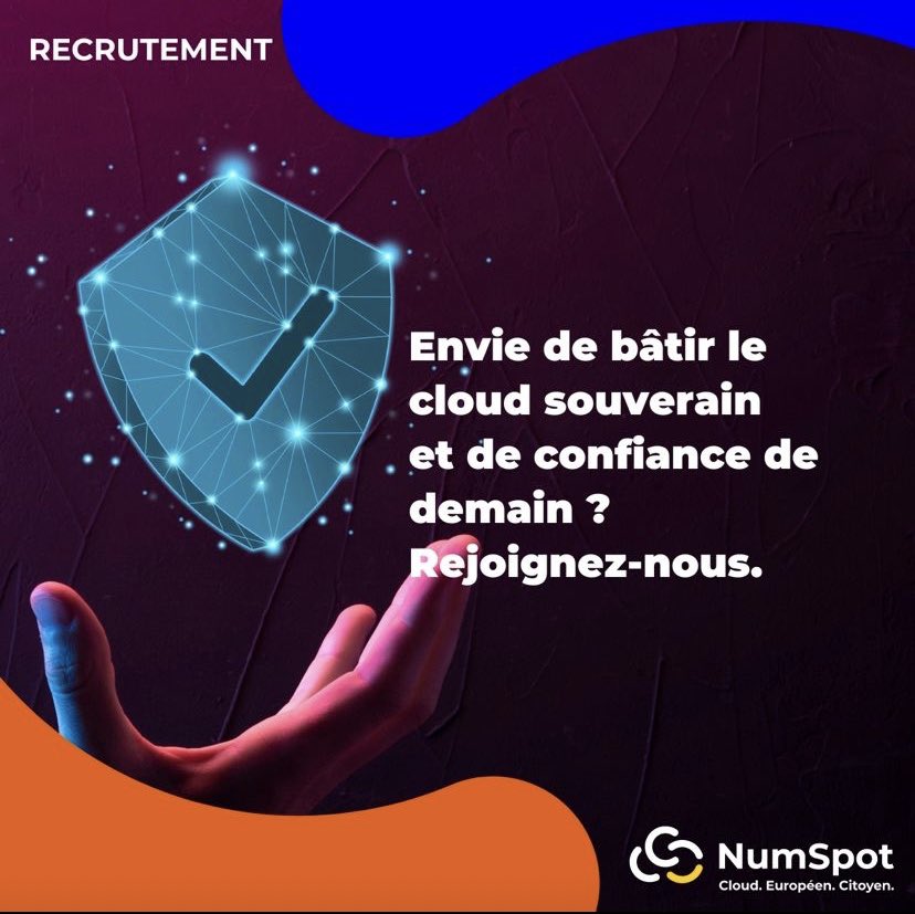 [On recrute 💼]

NumSpot recrute son prochain Support client cloud !

Retrouvez l’offre ici : lnkd.in/ehymJhbF

Et n’hésitez pas à partager l’offre autour de vous 🌐