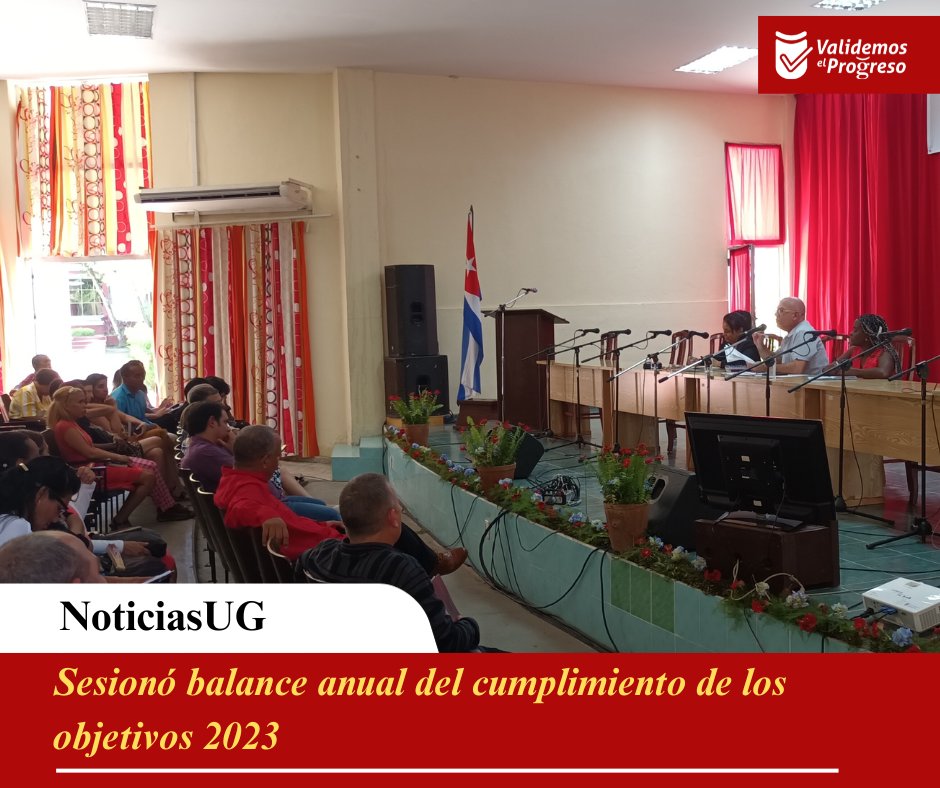 UG_Cuba's tweet photo. 📝🔍Durante el balance del cumplimiento del proyecto estratégico 2023, trascendió que la @UG_Cuba avanza y crece. Más en este hilo.👇
#UniversidadCubana #ValidemosElProgreso @CubaMES @WalterBG_MES @ArandaCreagh @NaranjoVladimir https://t.co/0ttHsYSPlI
