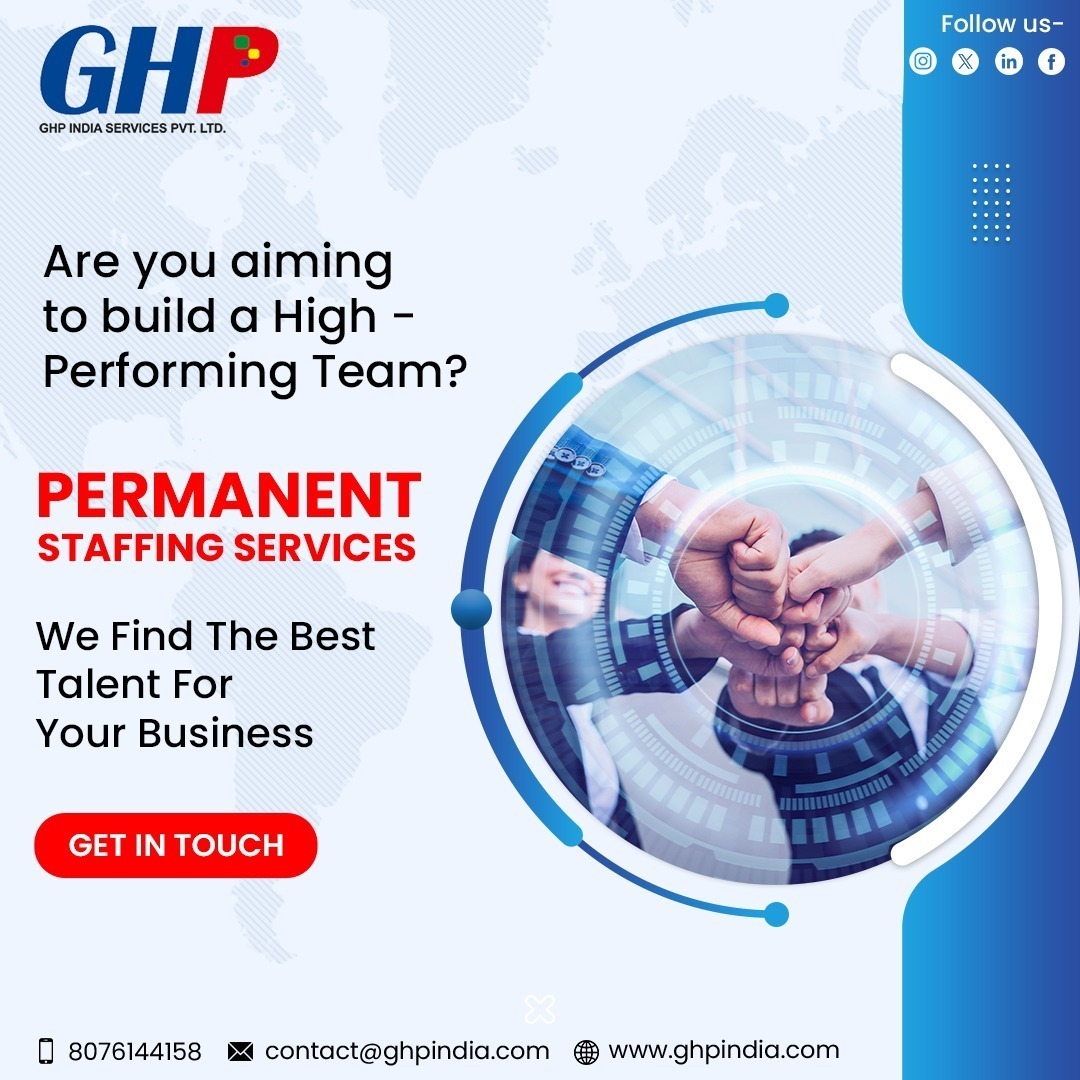 ghp_india's tweet photo. Building lasting success starts with the right team. 💼 

Permanent Staffing Solutions – where every hire is a foundation for long-term excellence. Let's shape your future together! 🌟

Contact us:
WhatsApp -8076144158

#ghpindia #contractualstaffing #staffingsolutions https://t.co/uhq5jLACIv