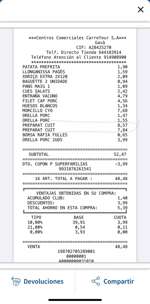 Lydia_3003's tweet photo. @CarrefourES bandeja comprada ayer en vuestra tienda de Gavà, y resultado? Parte de la carne en avanzado estado de descomposición? Y si lo hubiéramos consumido por confiar en la frescura de vuestros artículos? En urgencias estaríamos, ahí tenéis la foto de carne y el ticket!! https://t.co/FXELhANuKG