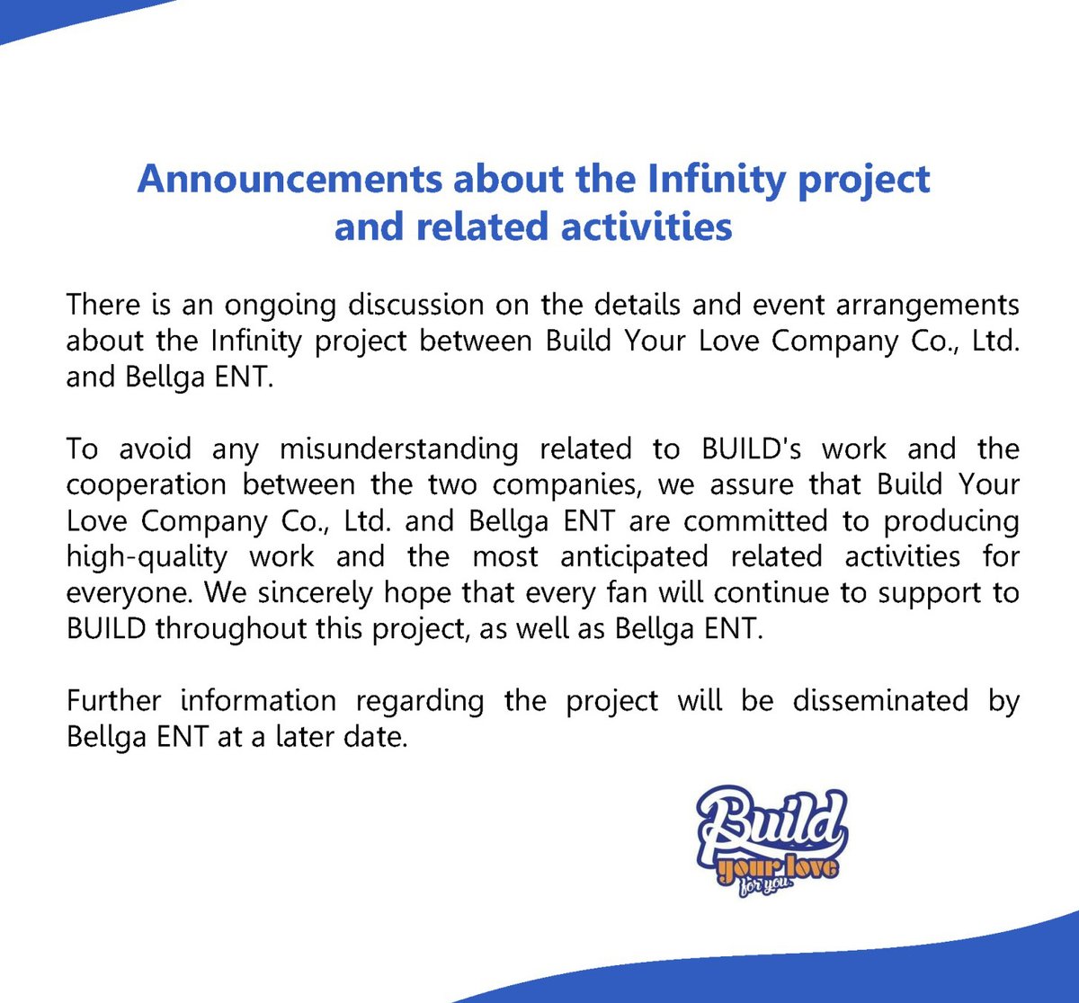 buildyourlove4u's tweet image. 💙 ประกาศเกี่ยวกับโปรเจค Infinity และกิจกรรมที่เกี่ยวข้อง

🫶 Announcements about the Infinity project and related activities

♾ 关于 Infinity 项目及相关活动的公告

💙🙏💪💪💙♾🫶🤟✌️✌️
#BuildJakapan #Beyourluve