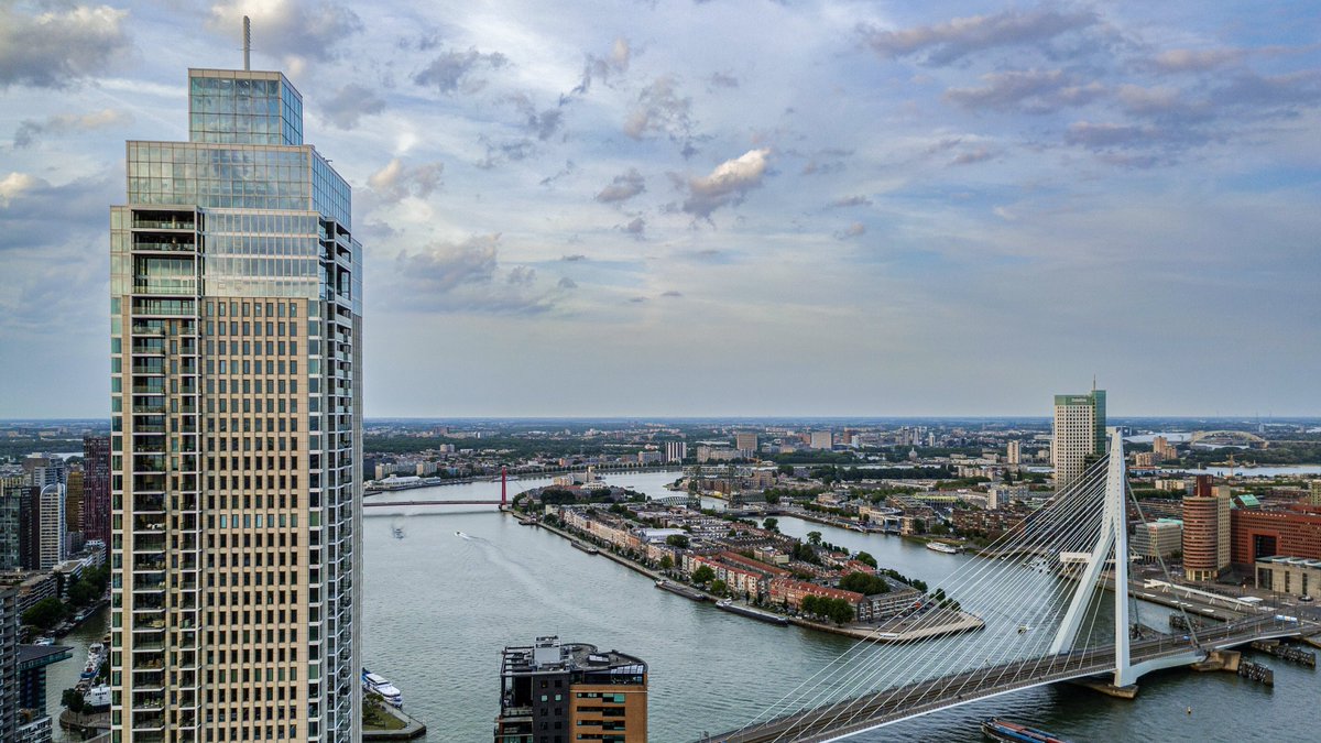 architectenweb's tweet photo. Voor de 57e en 58e verdieping van woontoren De Zalmhaven I in ##Rotterdam is een exploitant gevonden. #Magnicity gaat zijn horeca- en experience-concept in de toren eind 2024 openen: https://t.co/1oP75bA2Gs https://t.co/qfz0rPZ728