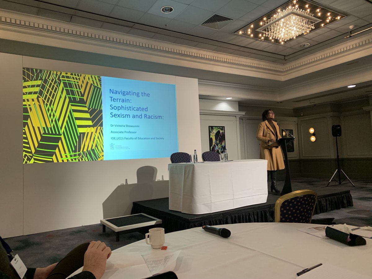 DECPOfficial's tweet photo. Opening keynote ⁦@DECPOfficial⁩ Navigating the terrain : sophisticated sexism and racism #DECPconference https://t.co/QTUGnlZ4Xn