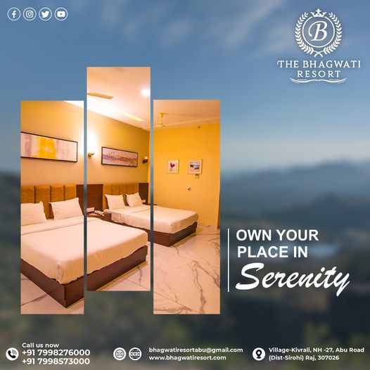 A spectacular and most natural environment around our resort, That Feel You Are In Lap of Nature.
.
Website :- bhagwatiresort.com
.
#thebhagwatiresort #bhagwatiresort #UnforgettableMemories #resortinmountabu #banquethallinmountabu #aburoad #mountabu #rajasthani #comfortroom