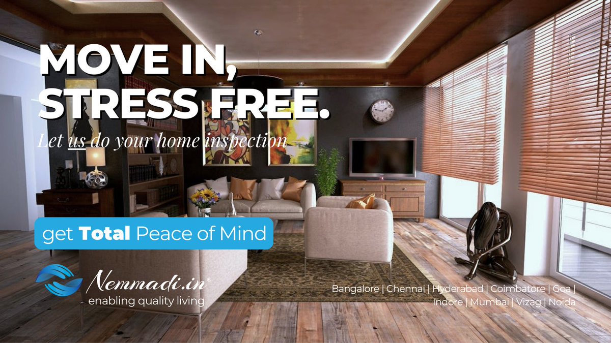 nemmadi_in's tweet image. 𝗨𝗻𝗹𝗼𝗰𝗸 𝘁𝗵𝗲 𝗵𝗶𝗱𝗱𝗲𝗻 𝗽𝗼𝘁𝗲𝗻𝘁𝗶𝗮𝗹 𝗼𝗳 𝘆𝗼𝘂𝗿 𝗵𝗼𝗺𝗲 𝘄𝗶𝘁𝗵 𝗼𝘂𝗿 𝗺𝗲𝘁𝗶𝗰𝘂𝗹𝗼𝘂𝘀 𝗛𝗼𝗺𝗲 𝗜𝗻𝘀𝗽𝗲𝗰𝘁𝗶𝗼𝗻 𝗲𝘅𝗽𝗲𝗿𝘁𝗶𝘀𝗲.  Nemmadi.in 🔍✨ 
Book Your Home Inspection Now: nemmadi.in/affordable-hom…

#HomeInspectionExperts #floor