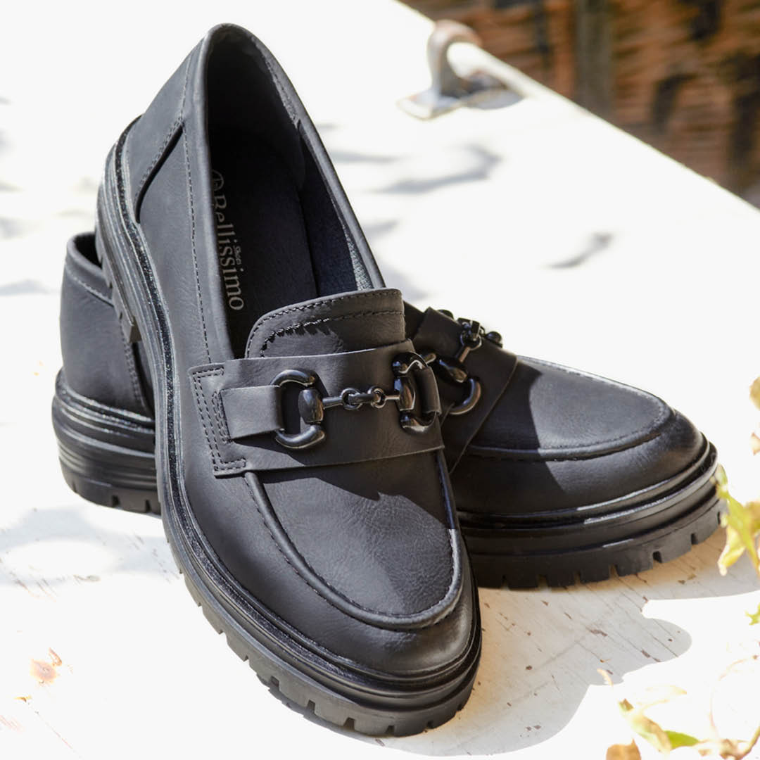 Step it up a notch and make the switch from classic to contemporary in our chunky soled loafers. Shop now: ow.ly/rxXk50Qp4cY #loafers #shoes #pavers #chunkyloafers #workshoes #workwear