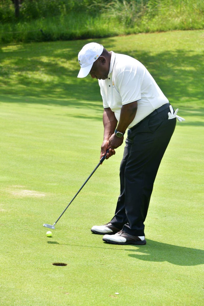 MYANC's tweet image. ANC President Cyril Ramaphosa teeing off earlier today at the Annual Progressive Business Forum Presidential Golf Day at the Mbombela Golf Course in Mpumalanga Province.
#ANC112 #RegisterToVoteANC