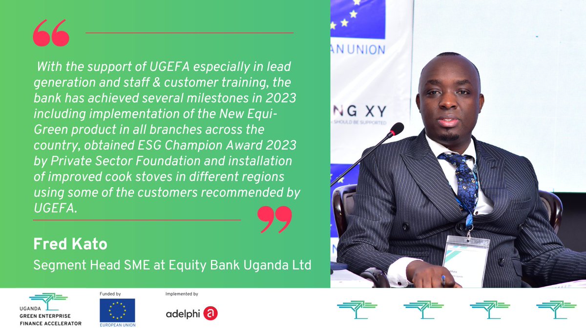 We are delighted to continue our partnership with Equity Bank since 2021 as Fred Kato, Segment Head SME at Equity Bank Uganda Ltd, has shared some of his thoughts on the 3 year of this partnership for the 2023 UGEFA highlights 🌍 Full quote and more 👉 ugefa.eu/news/ugefa-yea…