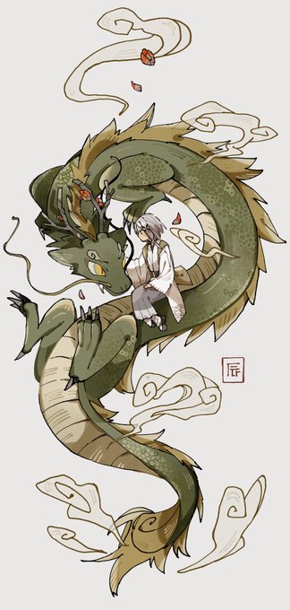 「eastern dragon yellow eyes」 illustration images(Latest)