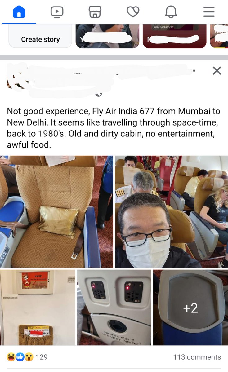 Veejay26504634's tweet photo. Review of @airindia from a foreigner. Such a shit outdated flights with no inflight entertainment &amp; worst food. Not worth for what we r paying. @airindia is spoiling the name of India by providing such shitty service in the market. Avoid these scammers. https://t.co/6ExgvV3QY2