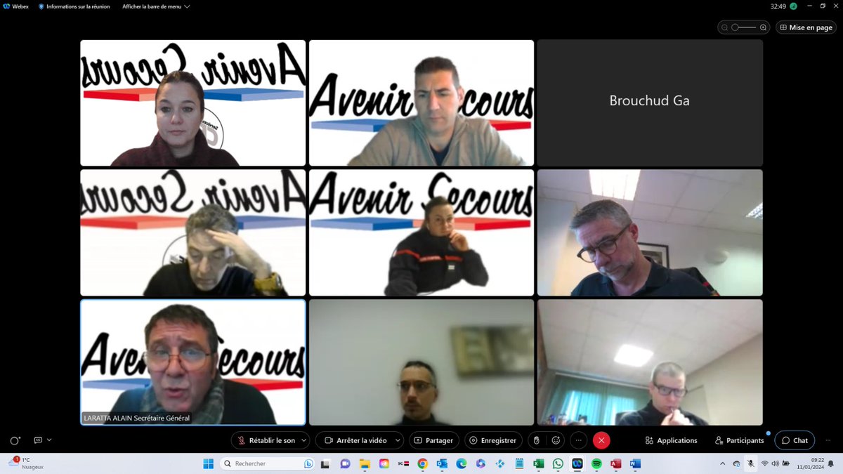 AvenirSecours's tweet image. [COMEX]

Ce matin #Christophe #Auvray préside le premier COMEX de l'année
➡️ Dossier juridique (11)
➡️ Prépa entretien avec #DGSCGC
➡️ Com
➡️ Info diverses
Très grande satisfaction sur  bilan des adhésions en 2023 (+7%).
Très encourageant et motivant!