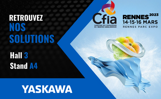 YASKAWAFrance's tweet photo. LE SALON #CFIA RENNES APPROCHE📅 M-2
Du 12>14 mars 2024, foncez en Bretagne et retrouvez l'équipe @YASKAWAFrance au @CFIAEXPO. Nous y présenterons nos solutions d'automatisation pour l' agroalimentaire📍RDV STAND A4 HALL 3❗
#Yaskawa #Robotique #Cobotique #MotionControl
@GLevents https://t.co/WqKFL7cxJM