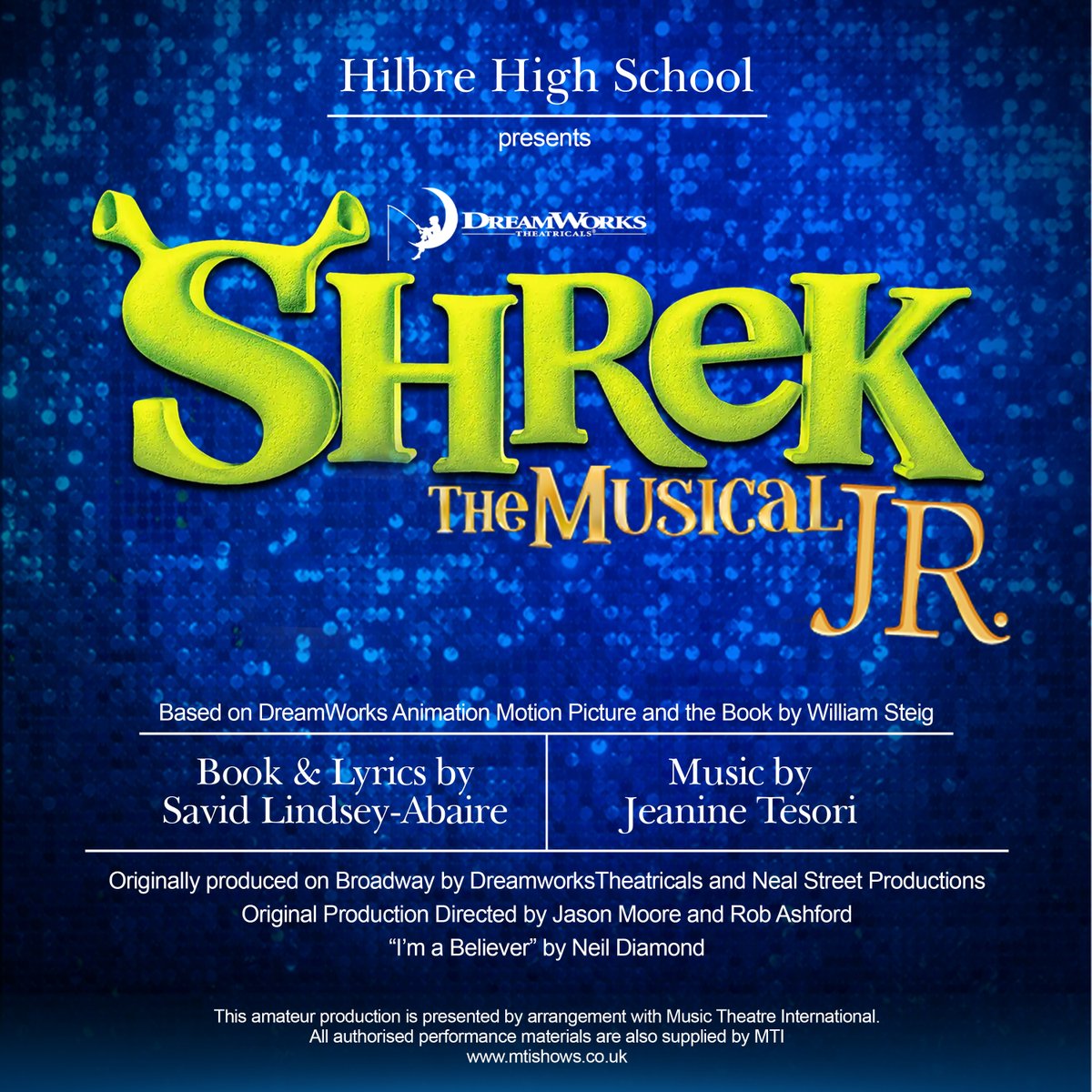 Tuesday 27th February, Wednesday 28th February and Thursday 29th February

Show starts at 7pm
Doors 6:45pm
Refreshments and snack will be available to purchase, along with Shrek ears and badges on the night

#schoolproduction #shrekjrthemusical #wirraldrama