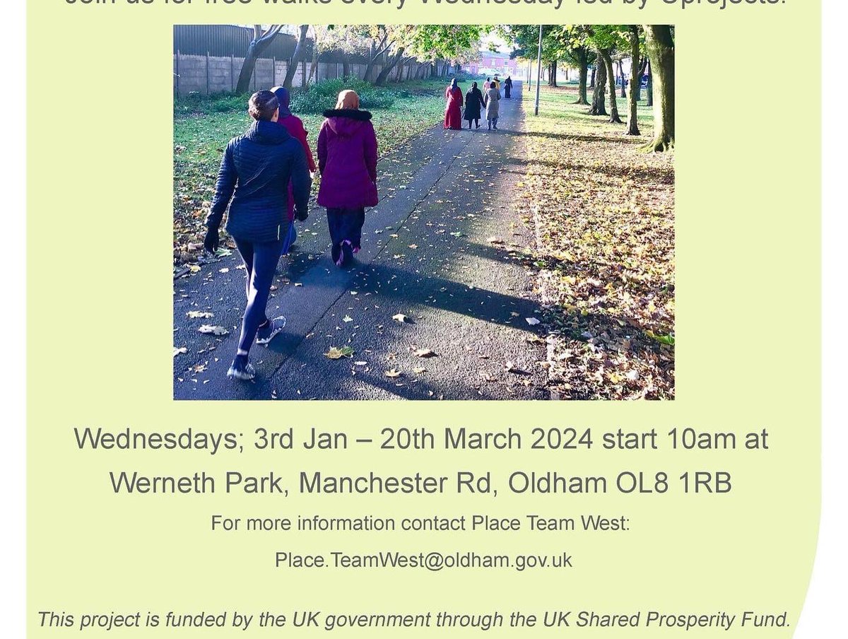 A great start, especially for people undertaking their first walk, lots of support and motivation from a friendly group. #movemorefeelbetter #Oldham